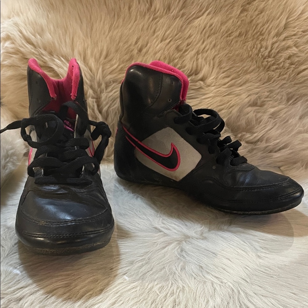 Nike Greco Supreme Black and Pink Wrestling Shoes